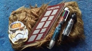 Fig 2: Chewbacca pencil case, the one for the library!